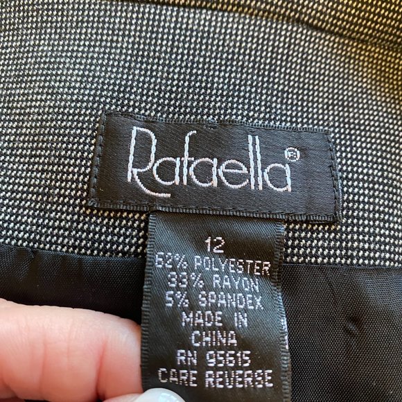 Raefella Ladies Blazer / Jacket Gray and Black Size 12 - Picture 4 of 5